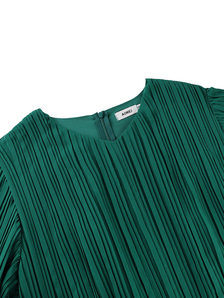 AOMEIDRESS Chiffon Wedding Guest Dress Sequin A Line Church Gowns