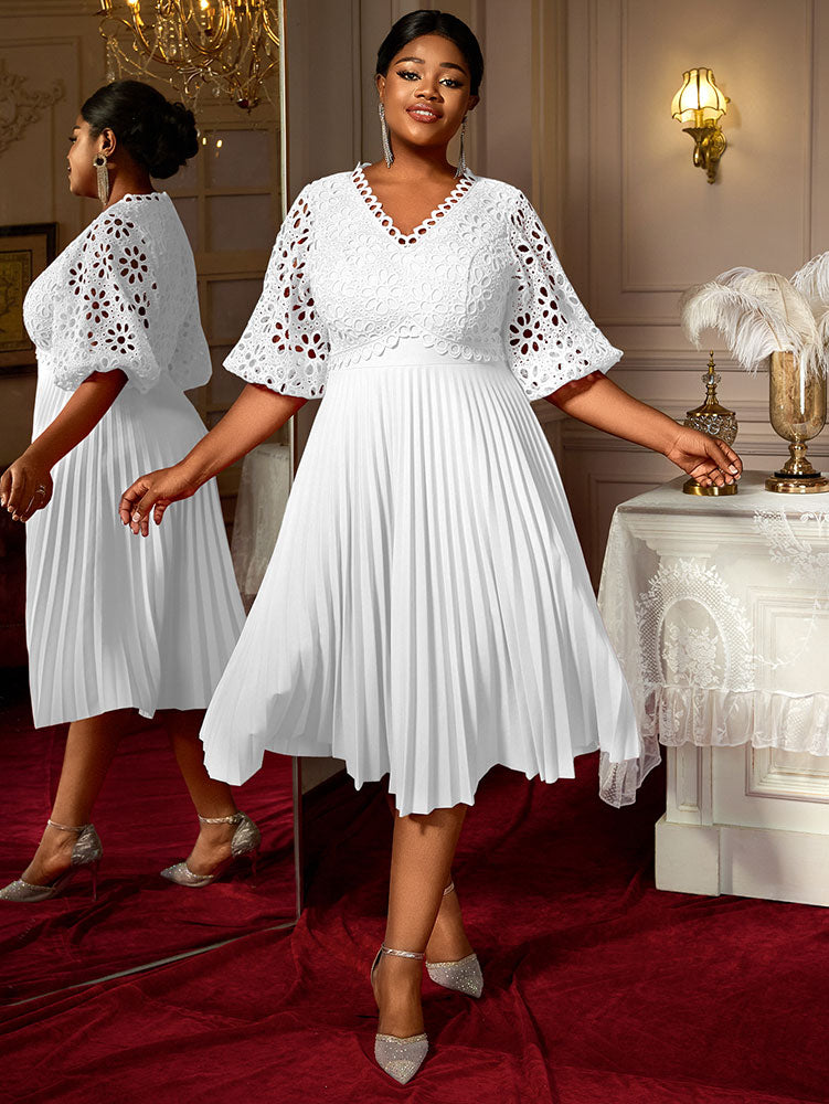 AOMEIDRESS Orange Dresses for Women Formal Half Flare Sleeves Wedding Guest Outfits