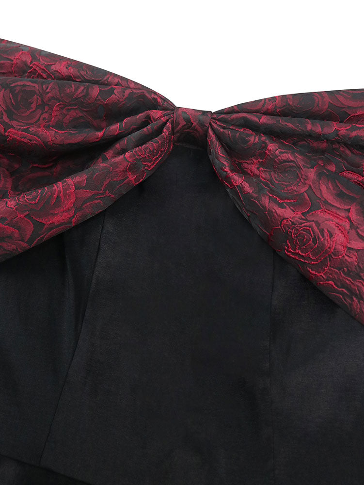 AOMEIDRESS Stylish Off Shoulder Patchwork Dress A Line Party Gowns