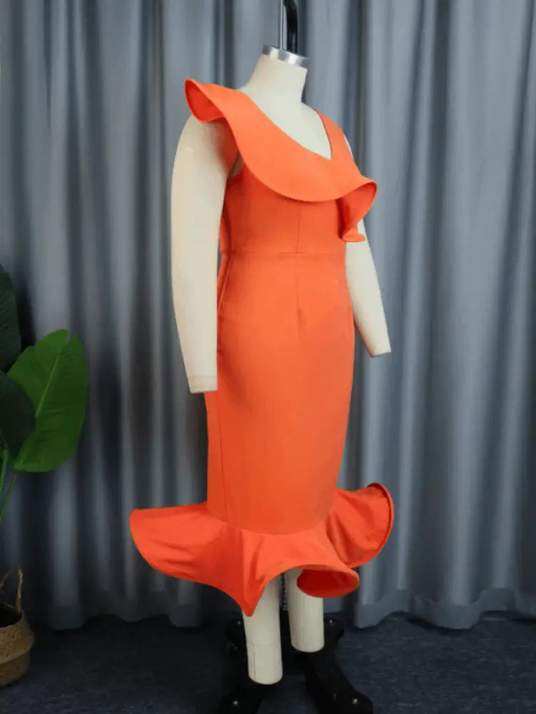 AOMEI Deep V Neck Sleeveless Mermaid Party Dresses