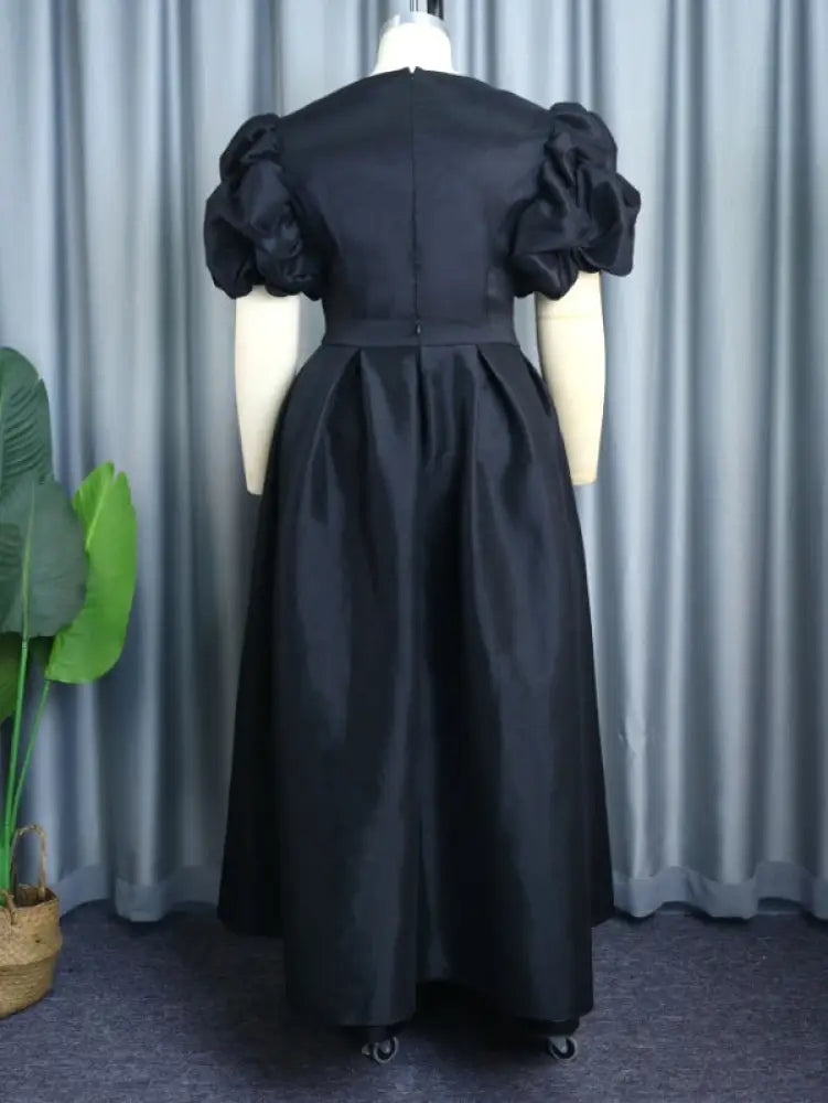 AOMEI Puff Sleeve A Line Two Piece Skirt Sets