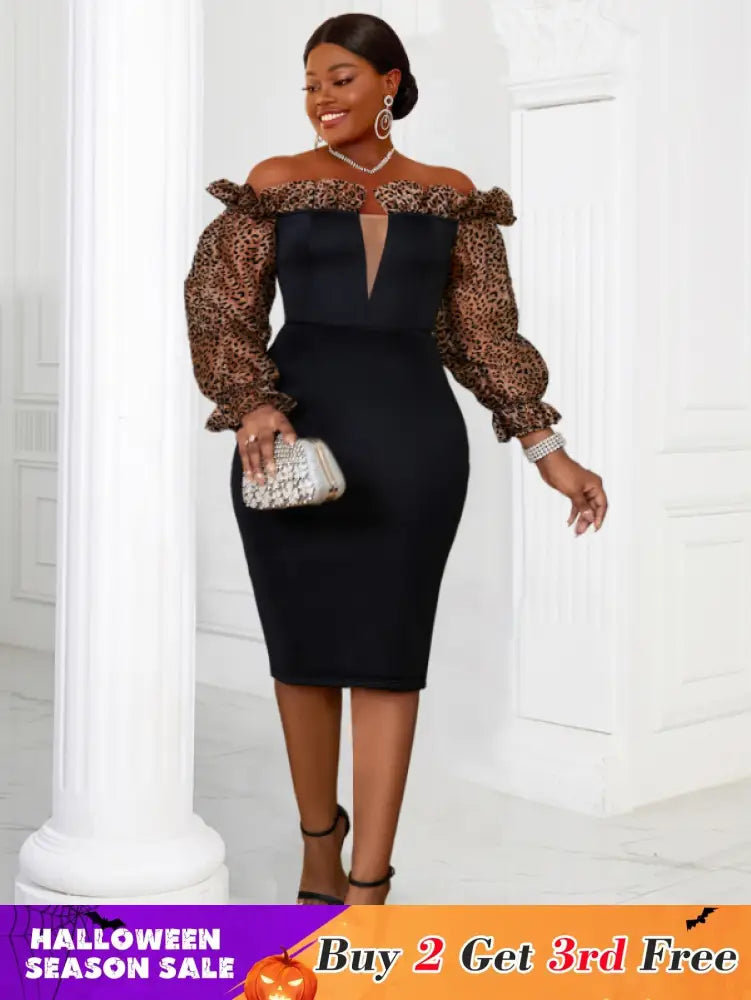 AOMEI Strapless Deep V Neck Pencil Dress Bodycon Black / S