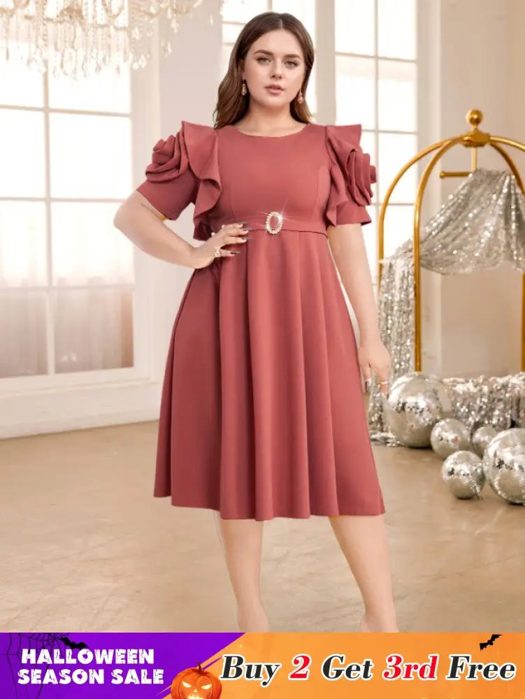 Cameo Brown o neck dresses for women