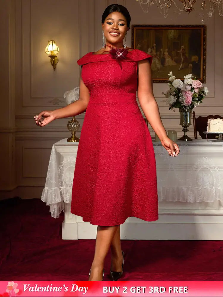 Perfect for mommy and me Easter dresses mothers day outfits and plus size 50s dresses this A line boat neck design flatters every curve with retro charm