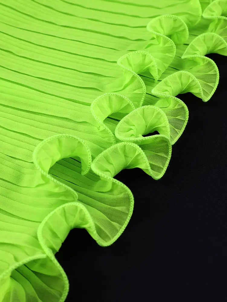 AOMEIDRESS A Line Chiffon Cake Dresses Short Sleeves Ruffle Layered
