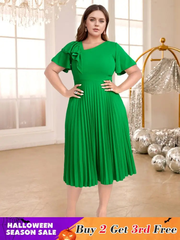 asymmetrical neck midi dress for women