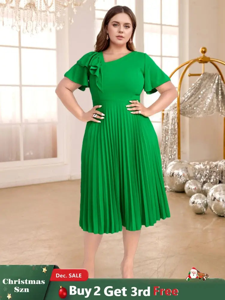 asymmetrical neck midi dress for women