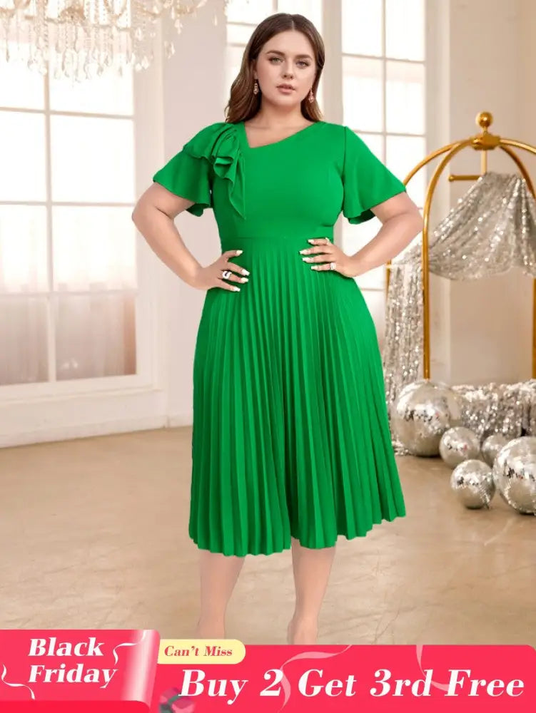 asymmetrical neck midi dress for women