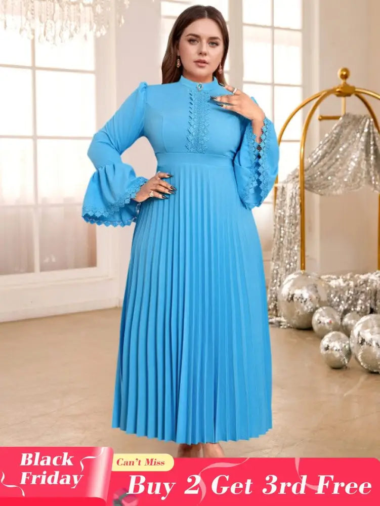 long flare sleeves dresses for women