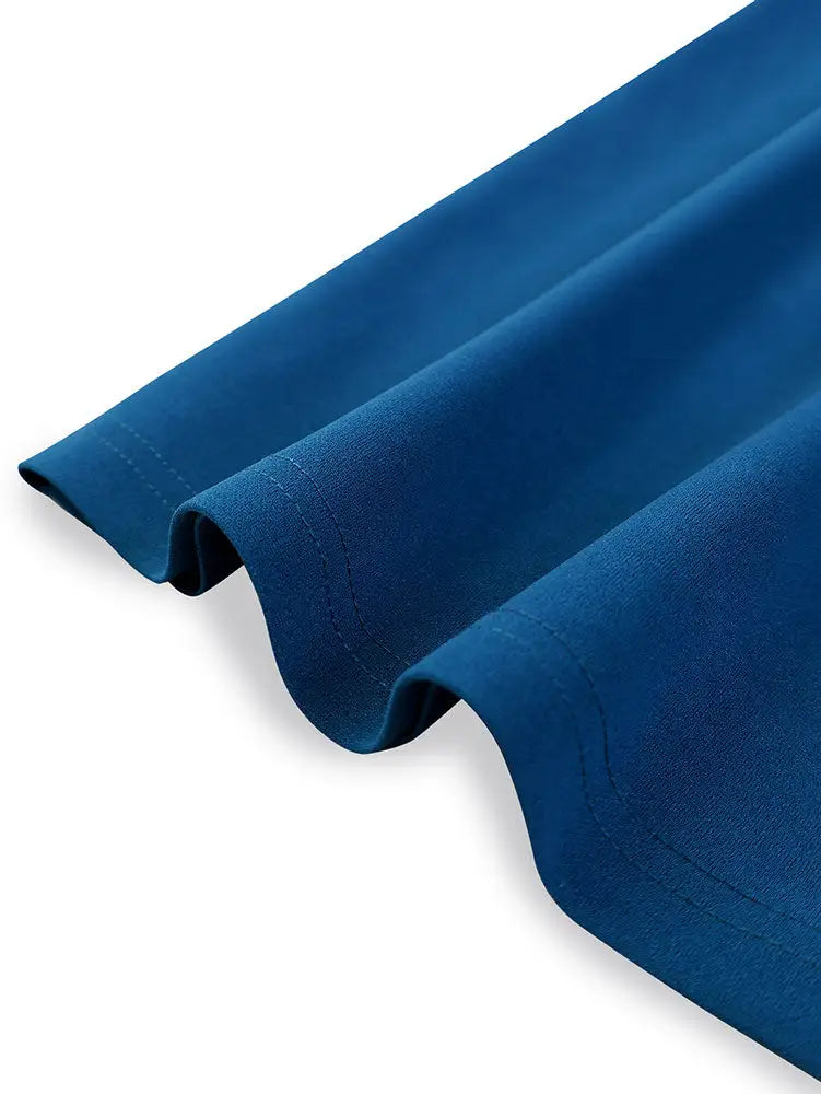 AOMEIDRESS Elagant Color Block Dress with Long Sleeve for Party Office