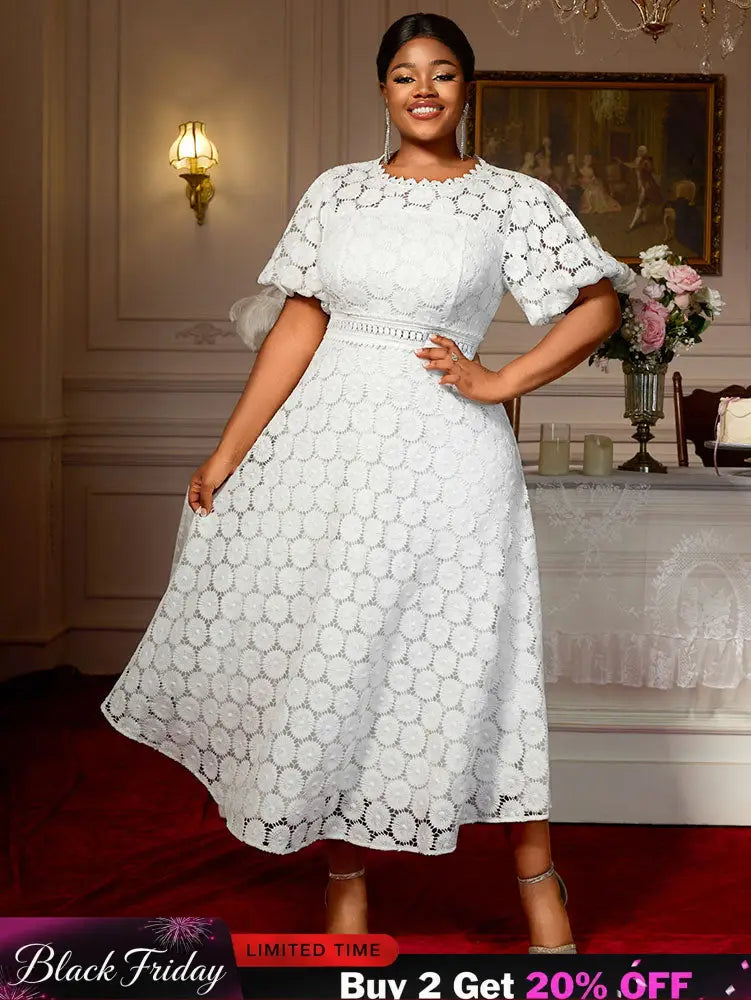 AOMEIDRESS Elegant African Wedding Guest Outfit White Bridal Gowns White / S