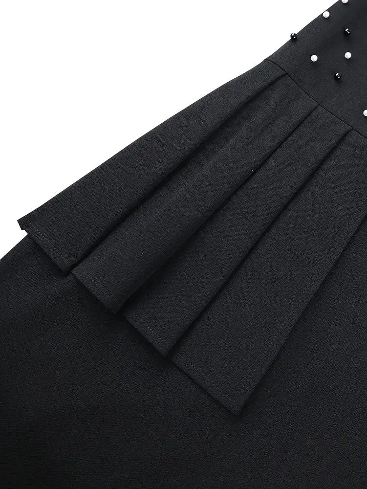 AOMEIDRESS Elegant Bodycon Dress Beading Patchwork Mesh Ruffles Gowns