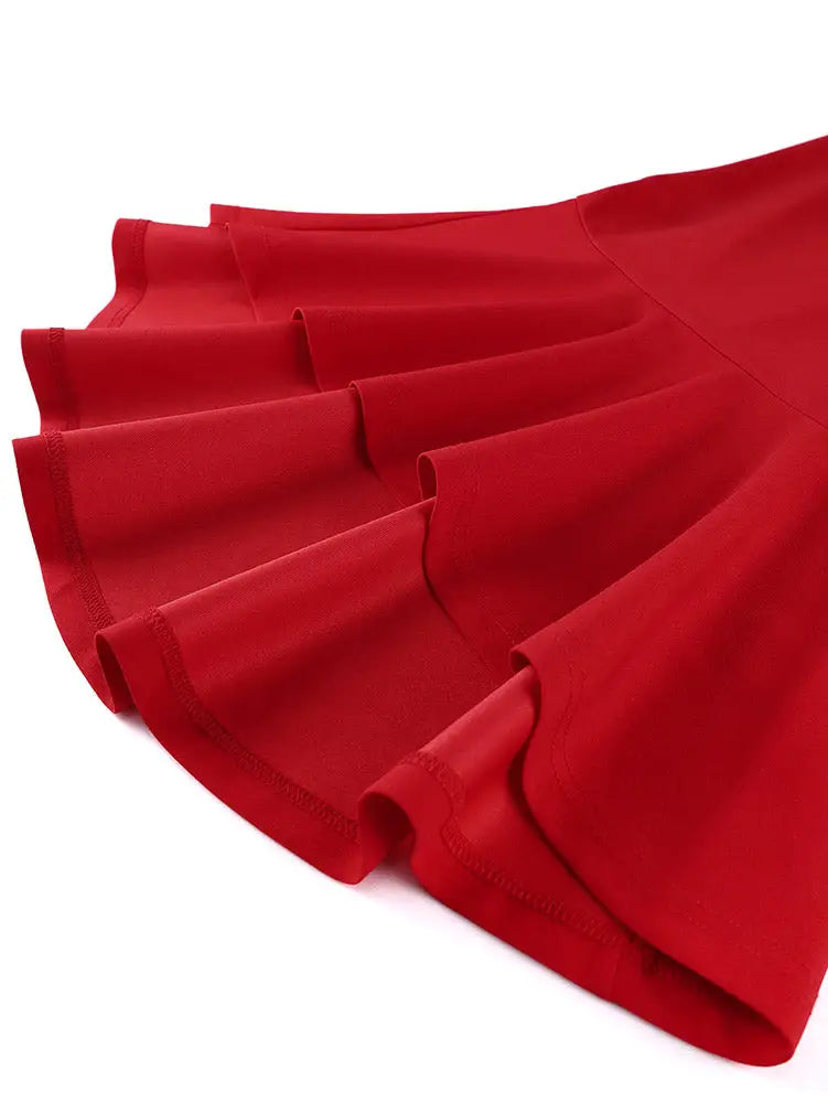 AOMEIDRESS Elegant Bodycon Dress Colorblock 3D Flower Fishtails Hem