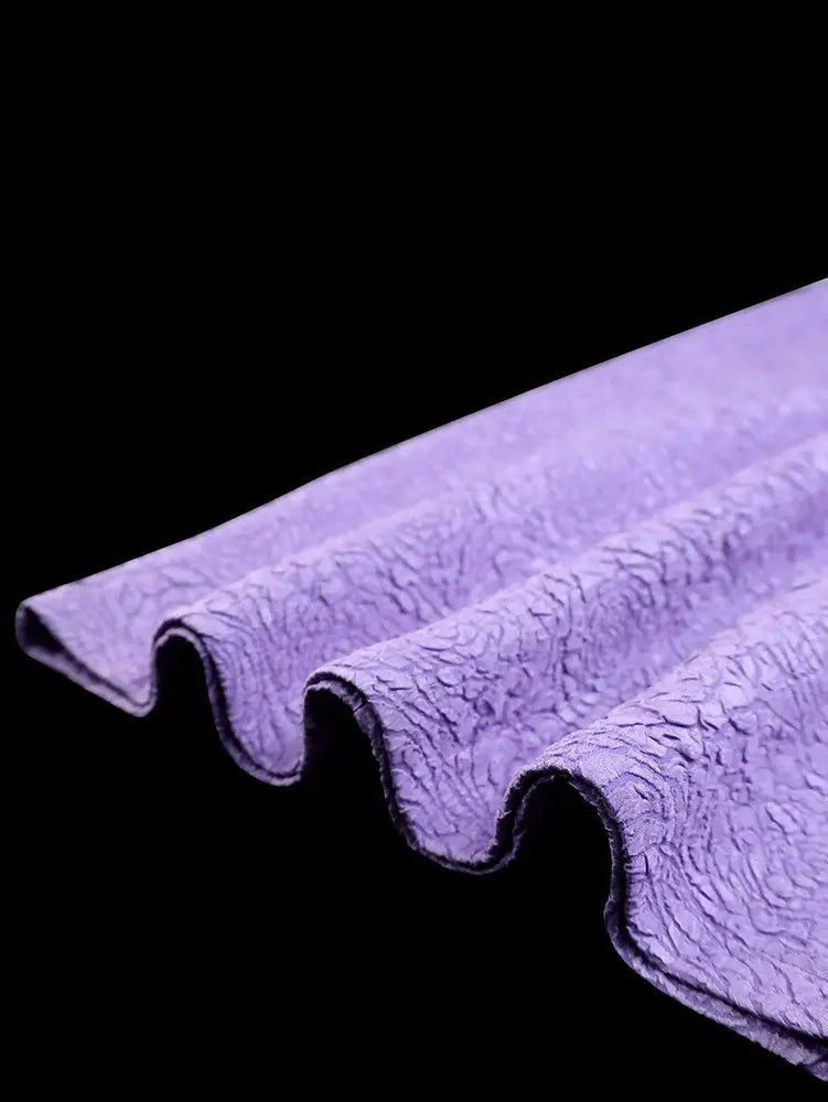 AOMEIDRESS Elegant Jacquard Cape Sleeve Dress with Feather Decoration