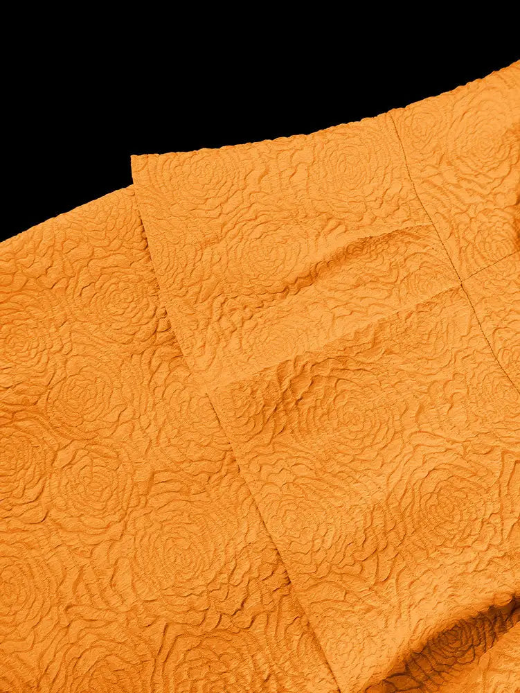 Women Elegant Jacquard Dress Bow Neck Peplum Bodycon Party Gown