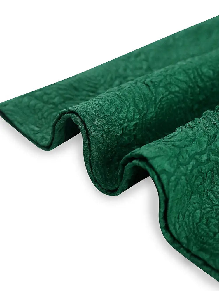 AOMEIDRESS Elegant Jacquard Dress Slash Neck Bodycon with Big Bow