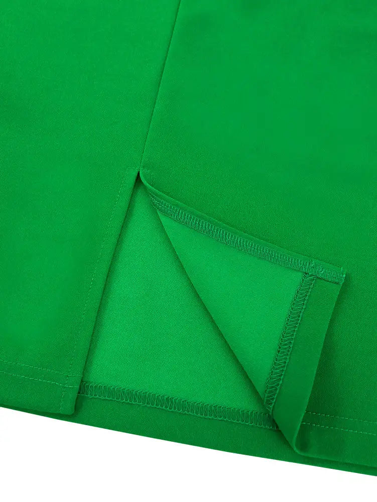 AOMEIDRESS Elegant Package Hip Ruffle Dress With Bow Slit For Party