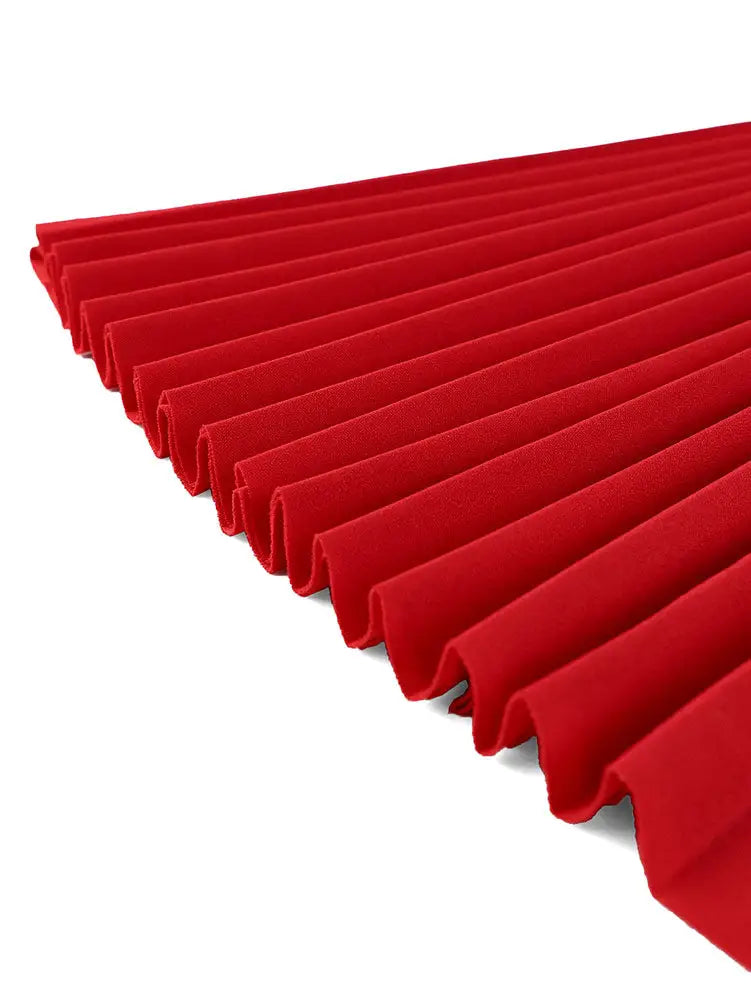 AOMEIDRESS Elegant Peplum Pleated Dress for Party Wedding Christmas