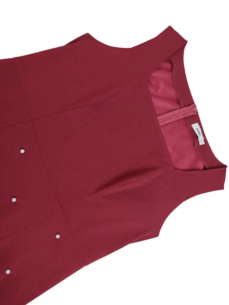 AOMEIDRESS Elegant Sleeveless Beading Party Dress with Ruffle Bolero