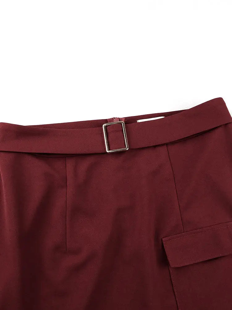 AOMEIDRESS Elegant Two Piece Set with Office Shirt Top Pencil Skirt