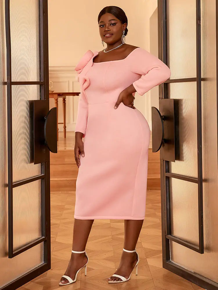 AOMEIDRESS Evening Luxury Dress 2025 Formal Party Dress Woman Elegant Pink / S