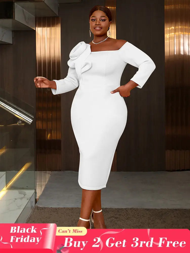 AOMEIDRESS Evening Luxury Dress 2025 Formal Party Dress Woman Elegant White / S