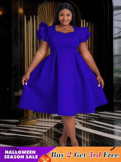 AOMEIDRESS Flying Sleeve Short A Line Dress For Women