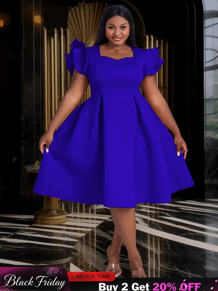 AOMEIDRESS Flying Sleeve Short A Line Dress For Women