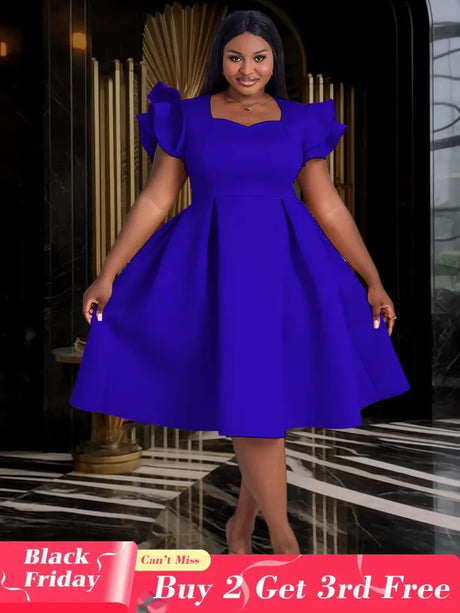 AOMEIDRESS Flying Sleeve Short A Line Dress For Women