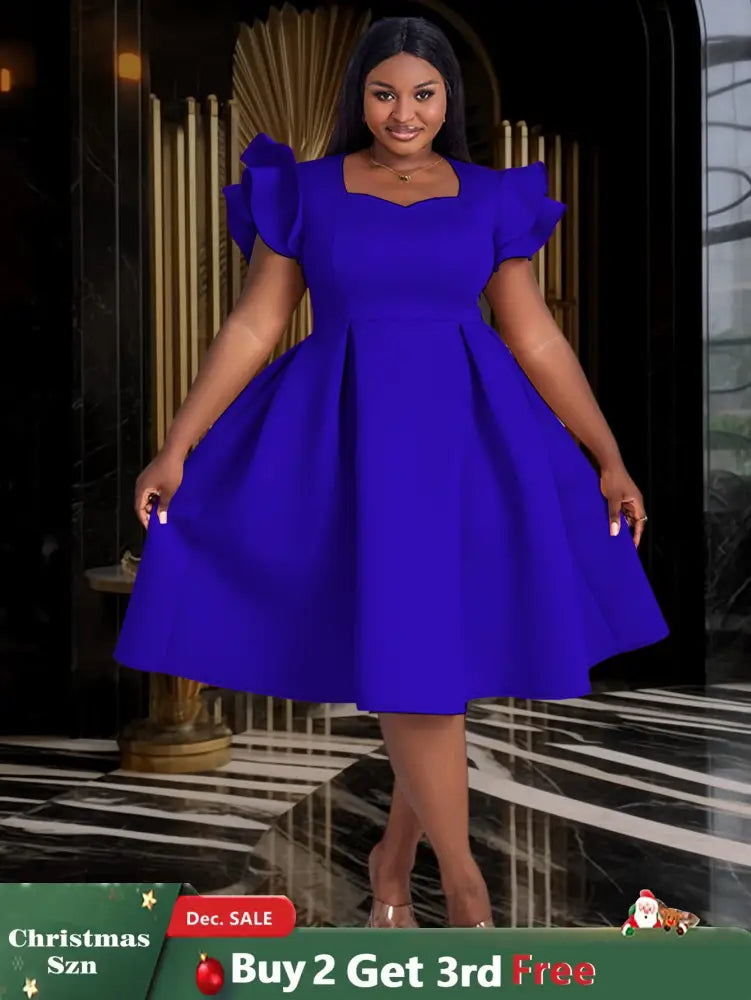 AOMEIDRESS Flying Sleeve Short A Line Dress For Women