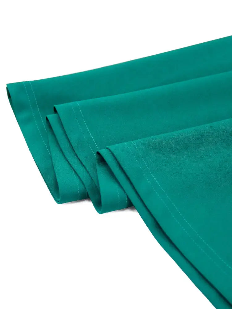 AOMEIDRESS Stylish Green A Line Mini Dress with 3D Decorative Bow Detail