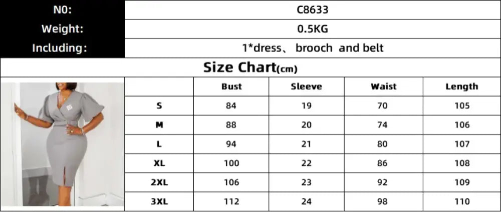 AOMEIDRESS Guest Wedding Party Dress V Neck Short Lantern Sleeve Belt