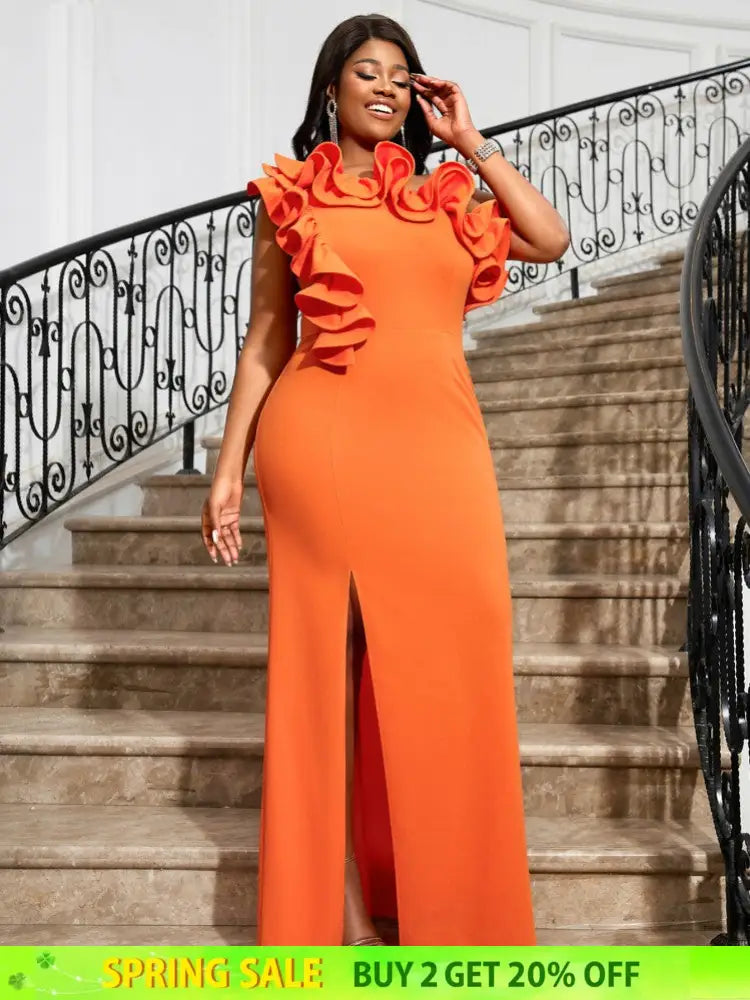 One Shoulder Maxi Party Dresses for Ladies