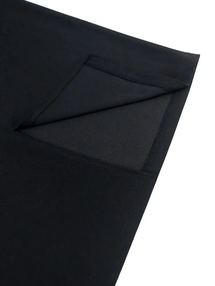 AOMEIDRESS Office Two Piece Set Appliques Peplum Top Pencil Skirt