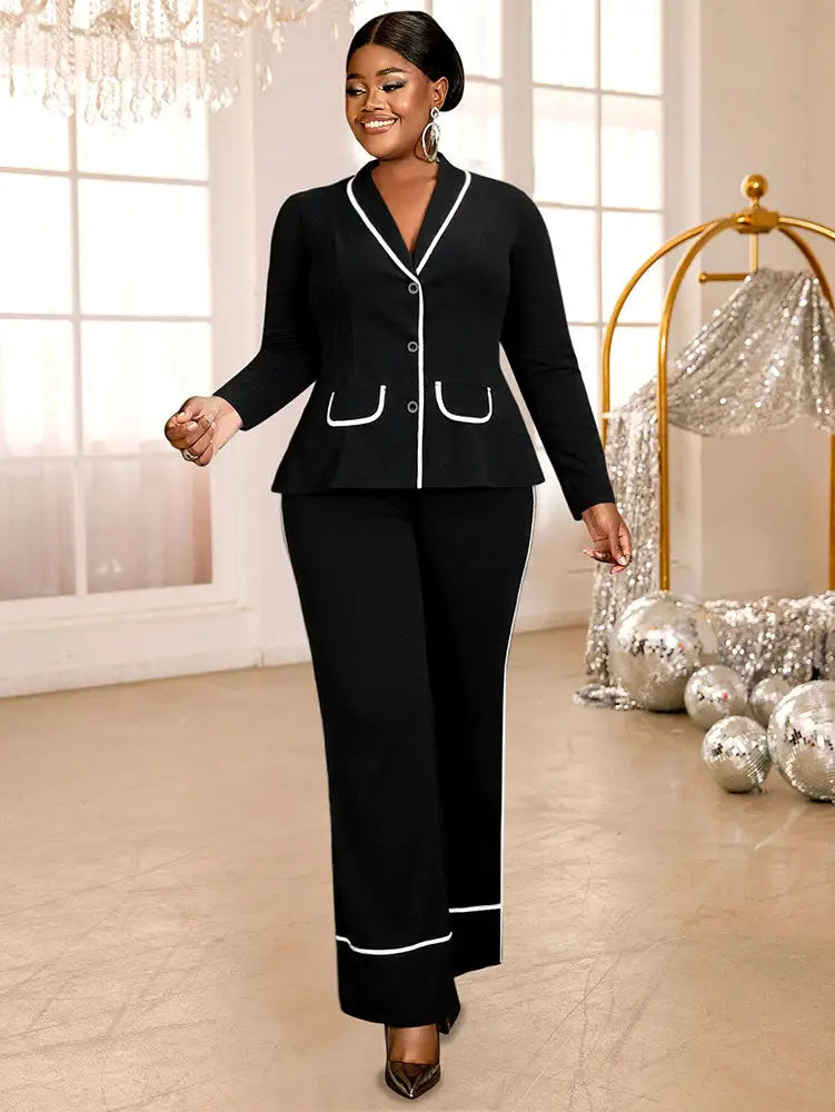 AOMEIDRESS Office Two Pieces Set Elegant Work Wear Elegant Outfit