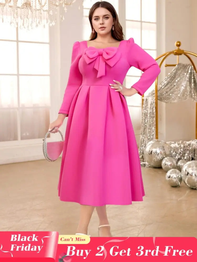 square collar a line dresses for women