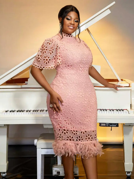 pink lace bodycon dresses for women