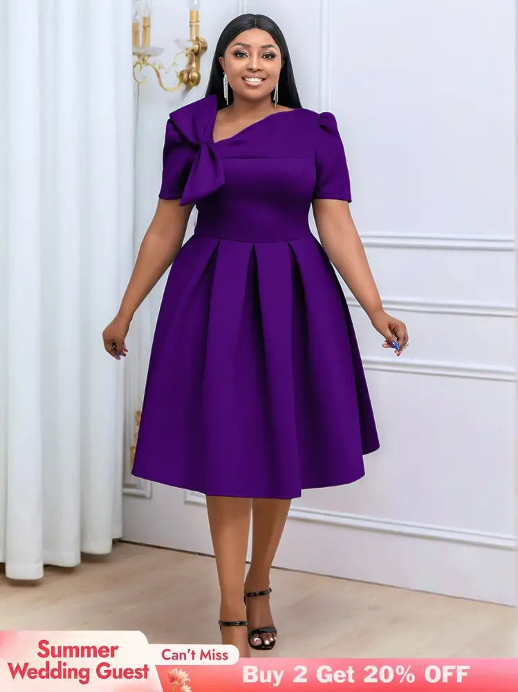 AOMEIDRESS Plus Size A Line Swing Party Dress Women Church Outfits