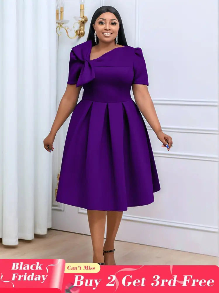 AOMEIDRESS Plus Size A Line Swing Party Dress Women Church Outfits