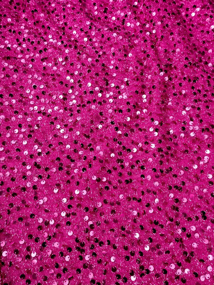 AOMEIDRESS Rose Satin One Shoulder Ruffled Top and Sequin Skirt Set