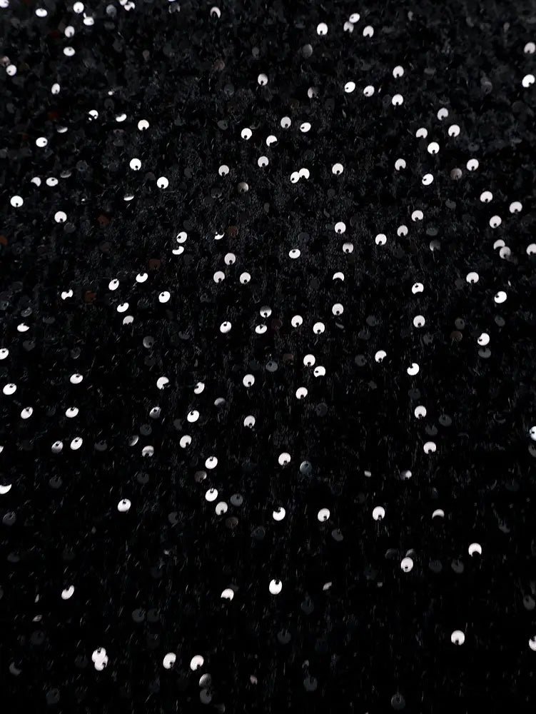 AOMEIDRESS Sequin Bodycon Party Dress Sheer Mesh Neck Puff Sleeves