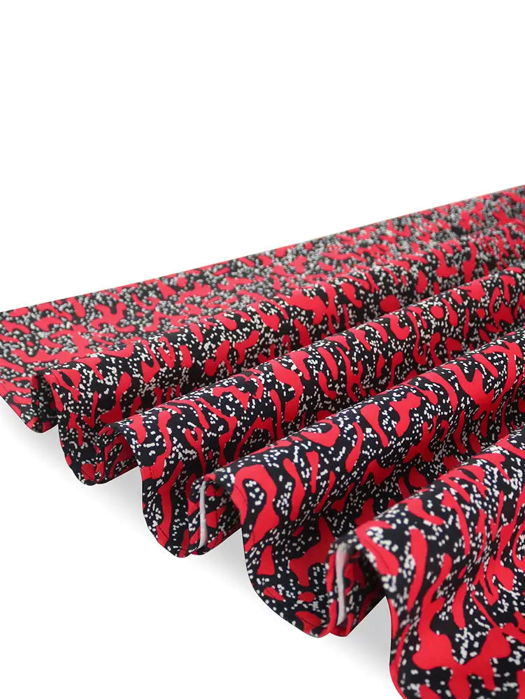 AOMEIDRESS Stylish Colorblock A Line Dress O Neck Short Sleeve Office