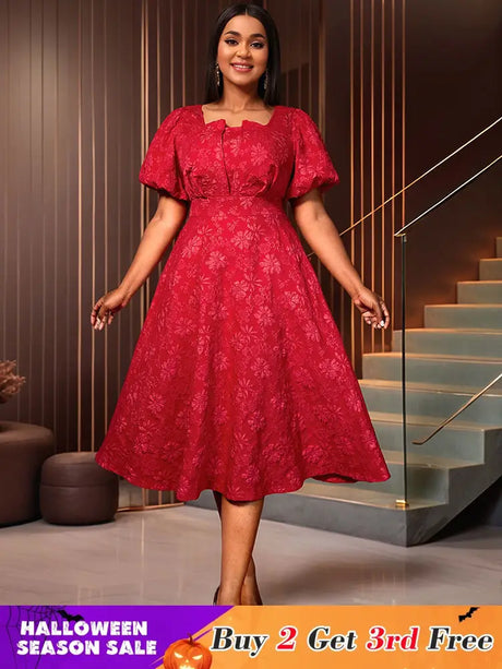 AOMEIDRESS Three-dimensional Decoration A Line Gown for Women Formal Red / S