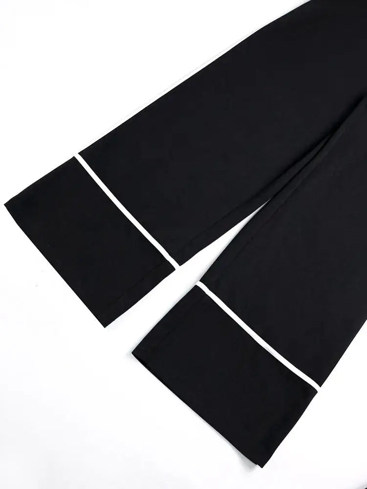 AOMEIDRESS Two Piece Set V Neck Top Slim Pants Casual Outings Wear