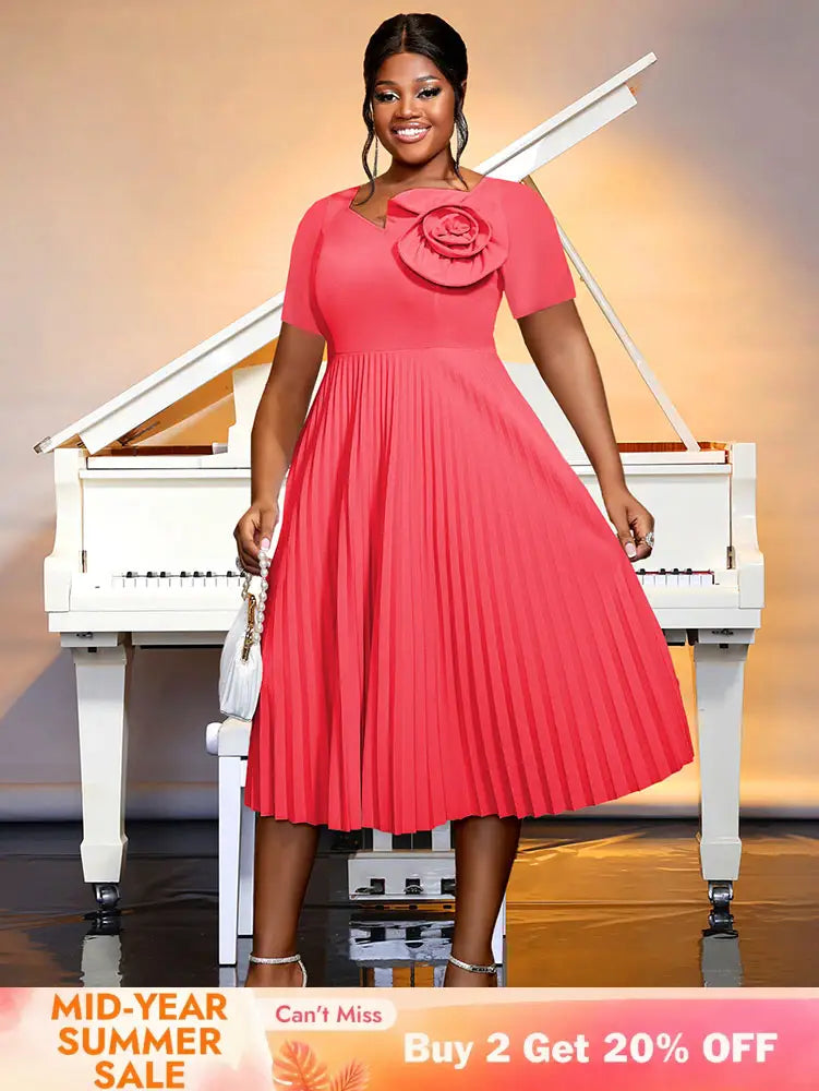 AOMEIDRESS Wedding Guest Dresses Classy Church Dresses for Woman 2025 WatermelonRed / S