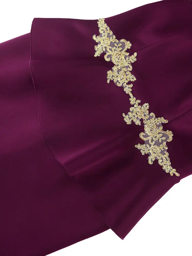 AOMEIDRESS Wedding Party Outfits Church Patchwork Pencil Dress Woman