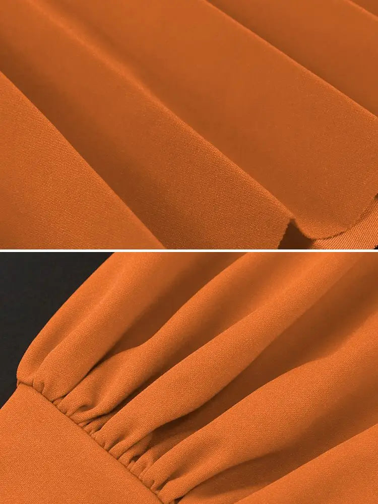 Gorgeous stand collar high waist dress prom dresses pleated