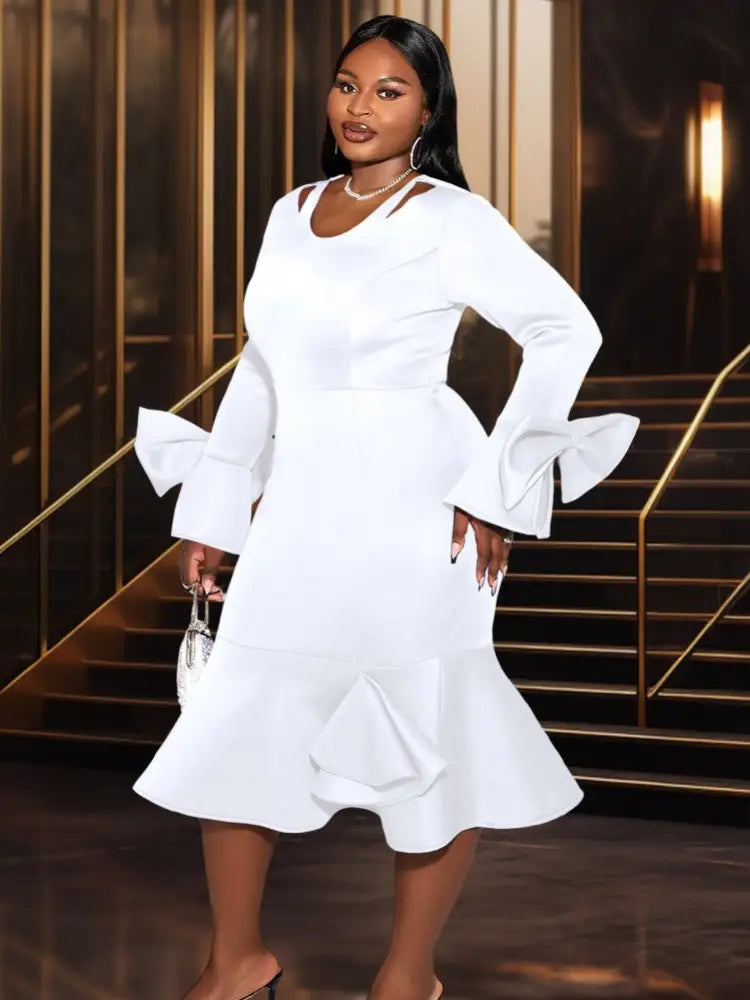 Elegant long sleeve mermaid dress for women