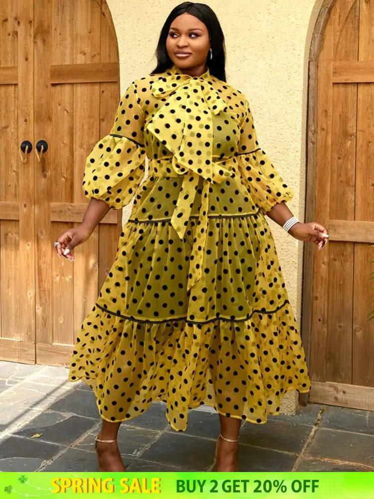 Plus size see through long dress for women