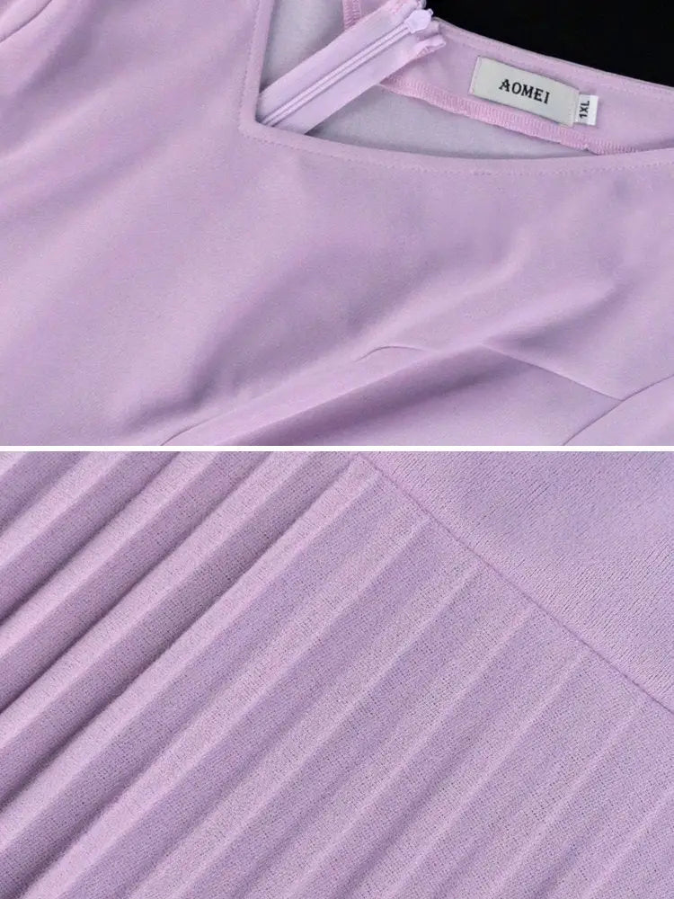 Pleated A-line Dress for Party or Daily ladies pleated dresses